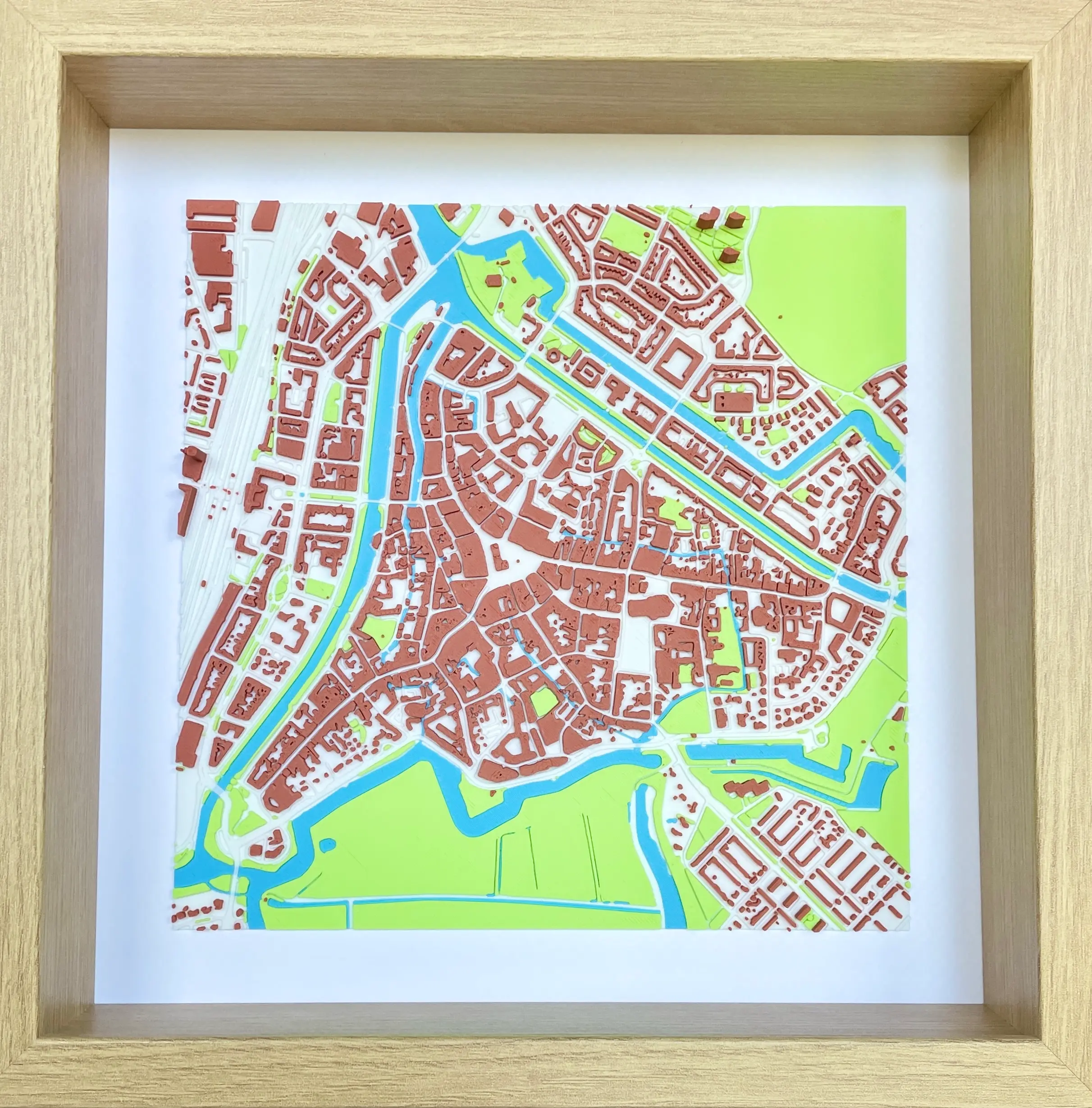 3D-Stad Den Bosch – schaalmodel vooraanzicht – handgemaakt in Nederland.