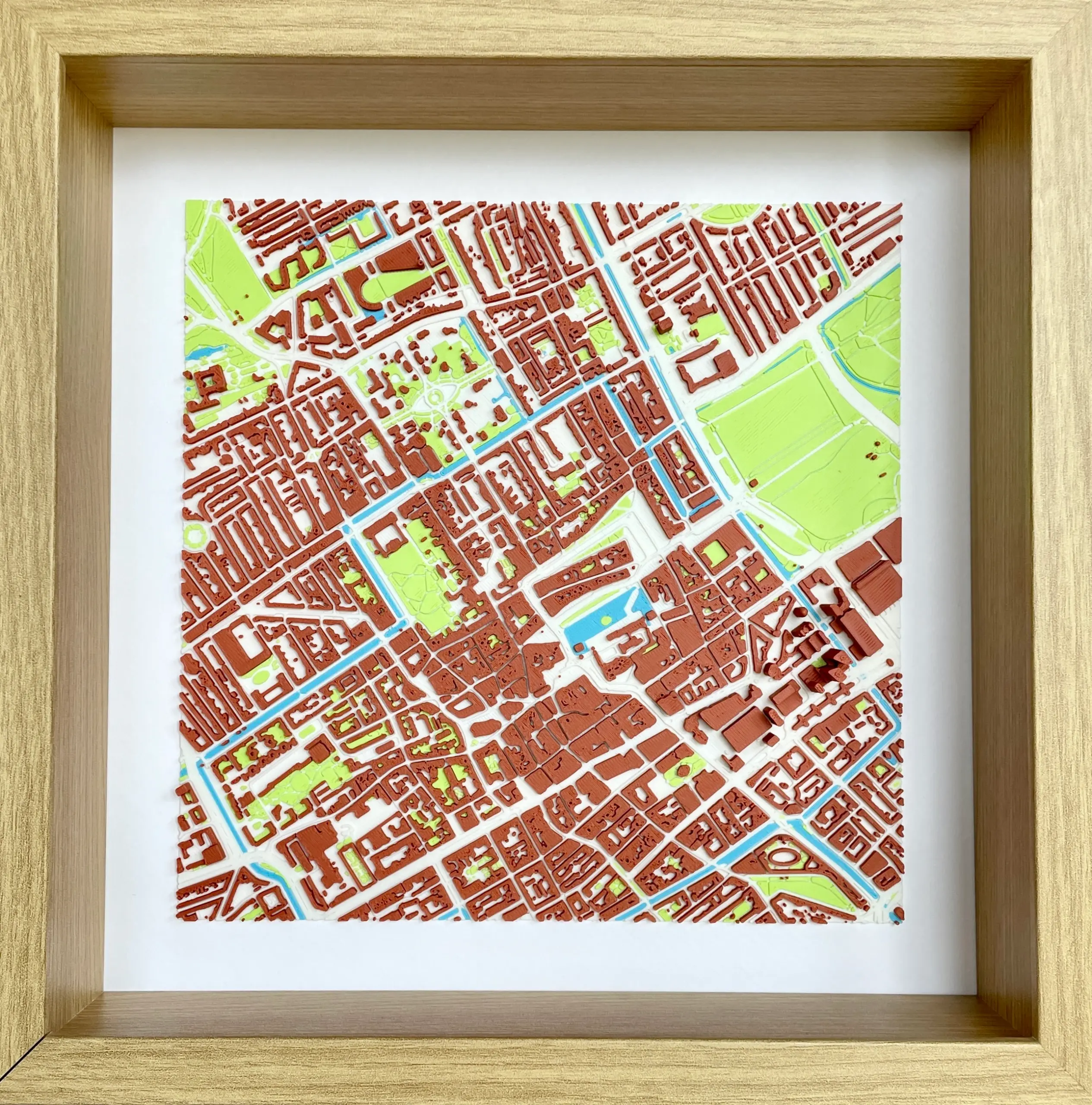 3D-Stad Den Haag – schaalmodel vooraanzicht – handgemaakt in Nederland.