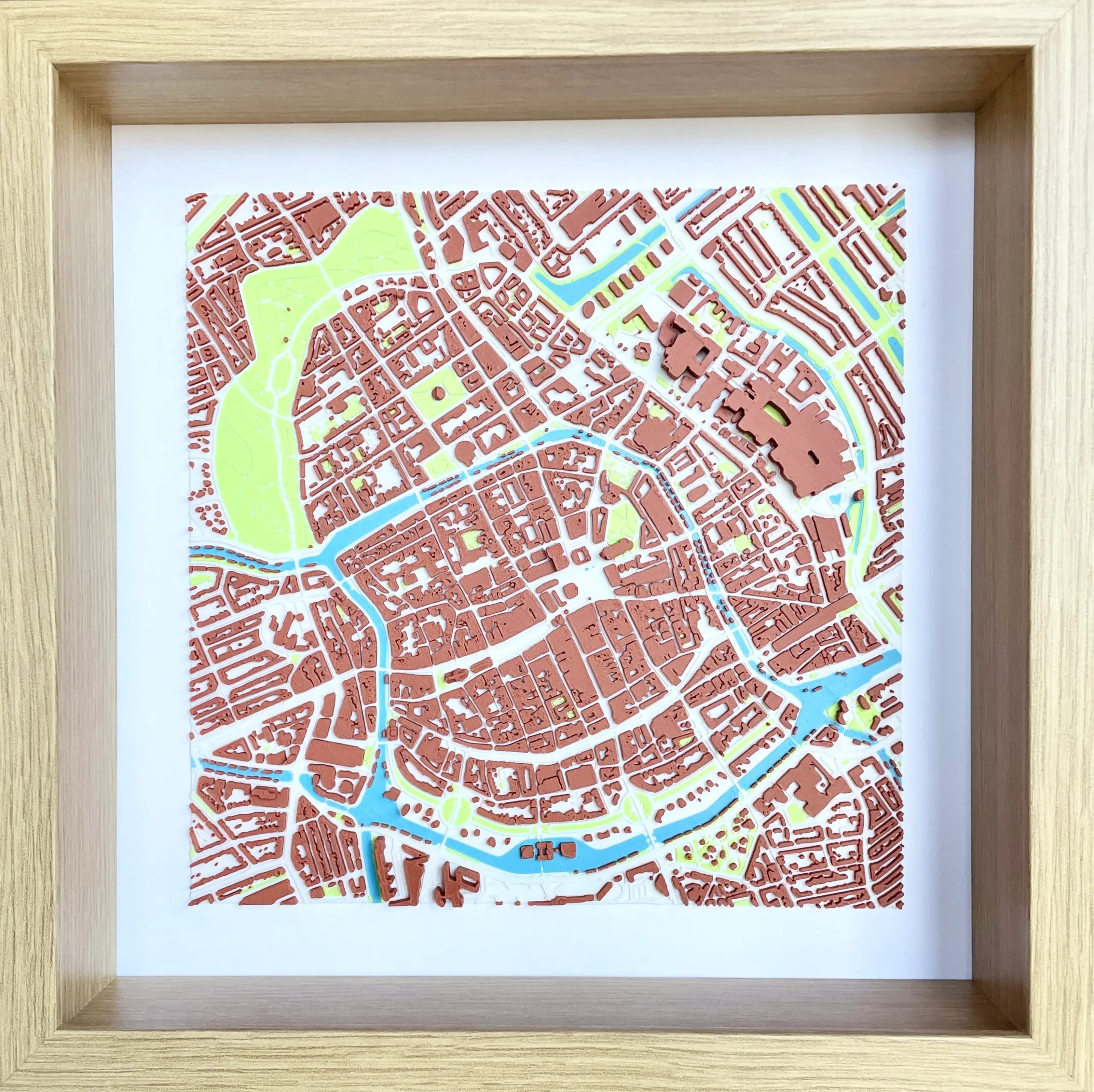 3D-Stad Groningen – schaalmodel vooraanzicht – handgemaakt in Nederland.