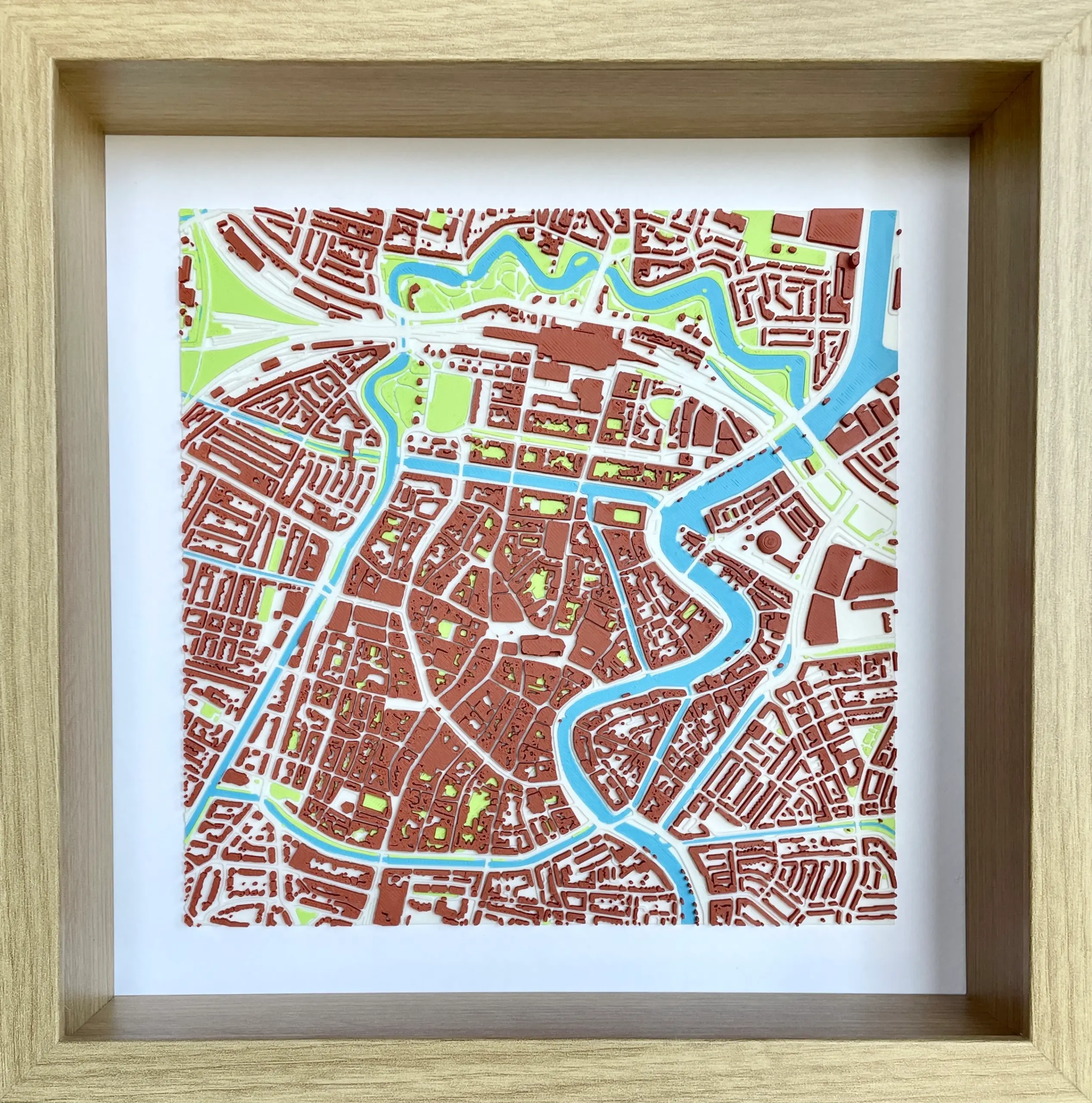 3D-Stad Haarlem – schaalmodel vooraanzicht – handgemaakt in Nederland