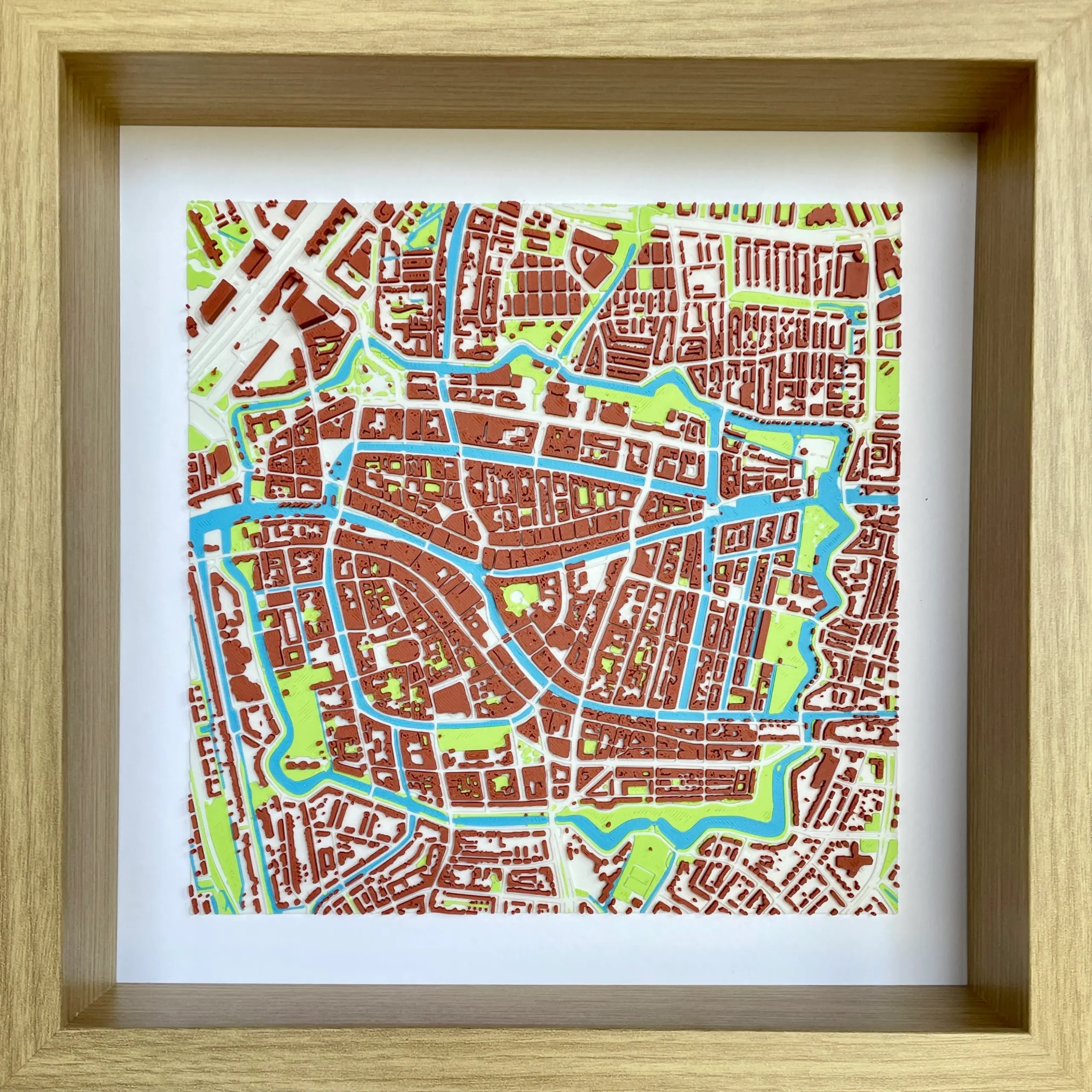 3D-Stad Leiden – schaalmodel vooraanzicht – handgemaakt in Nederland